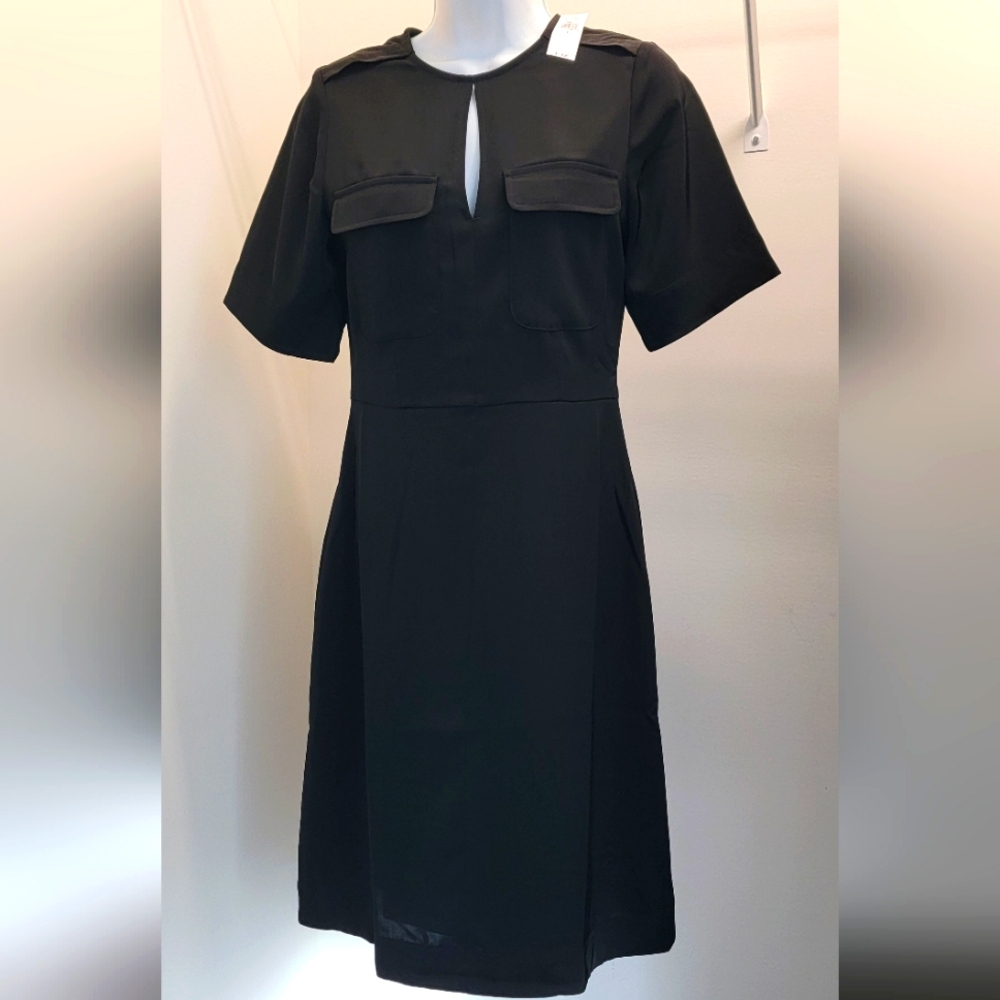 Banana Republic Black Pocket Knee Length Shift Dress- NWT Sz:0